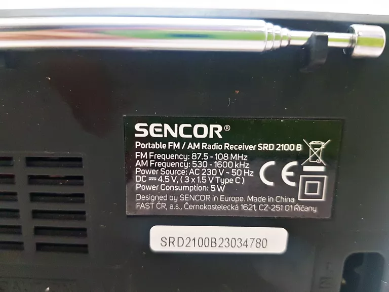 RADIO SENCOR SRD 2100B