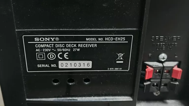 WIEŻA SONY HCD-EH25 2 GŁOŚNIKI