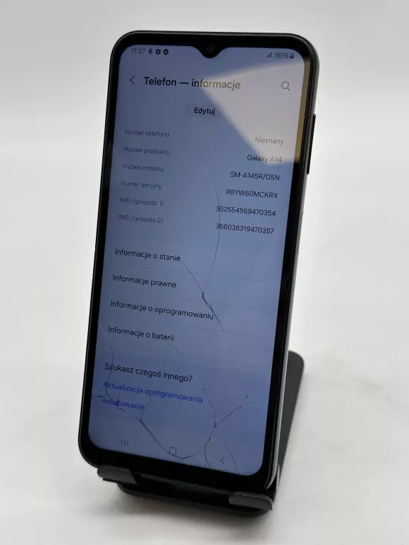 TELEFON SAMSUNG GALAXY A14 PĘKNIĘTY