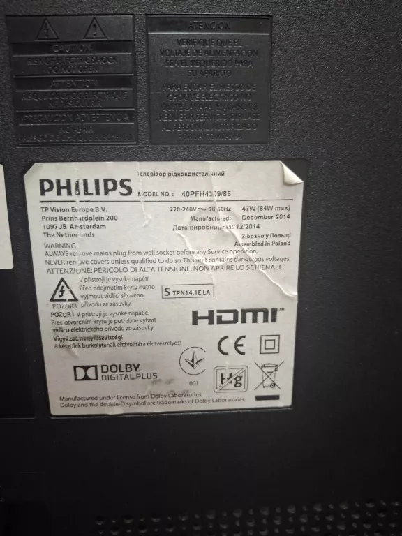 TELEWIZOR PHILIPS 40PFH4309/88