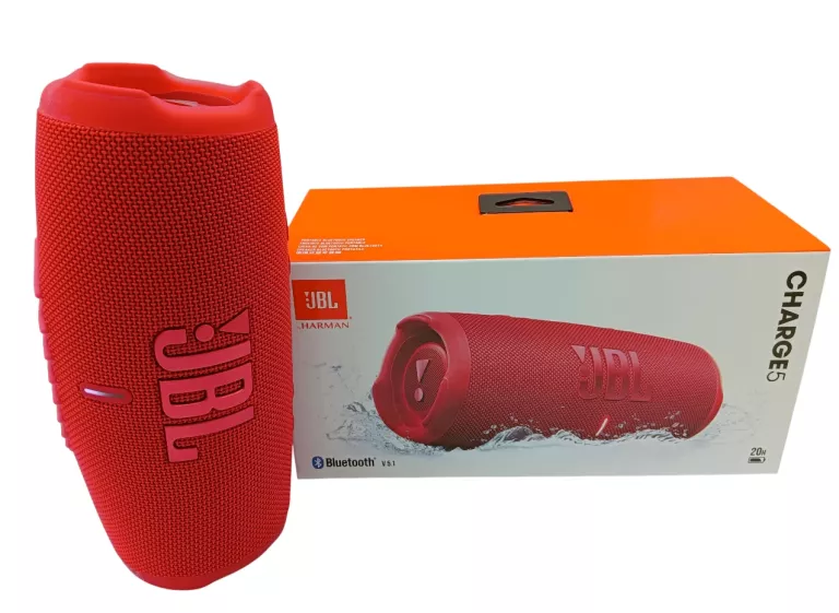 GŁOŚNIK JBL CHARGE 5 CZERWONY+ PUDEŁKO