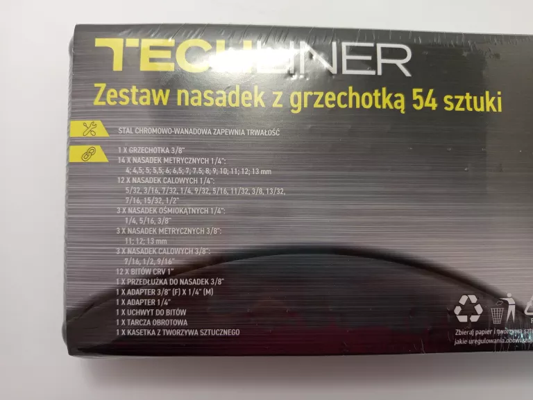 ZESTAW NASADEK Z GRZECHOTKĄ TECHLINER 54 SZTUKI