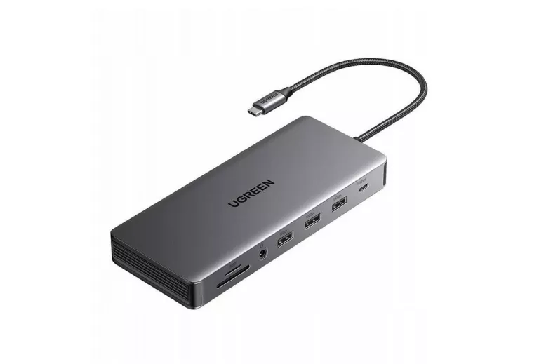 UGREEN HUB ADAPTER STACJA USB-C DO 4X USB HDMI DISPLAYPORT RJ45 SD/TF 100W