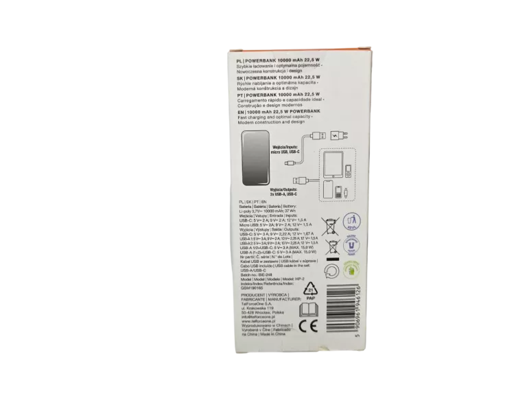 POWERBANK 10000MAH HYKKER 22,5W