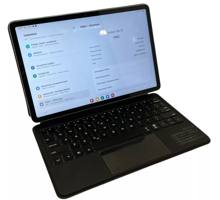 TABLET SAMSUNG GALAXY TAB S7 SM-T875 + RYSIK, ETUI *OPIS*