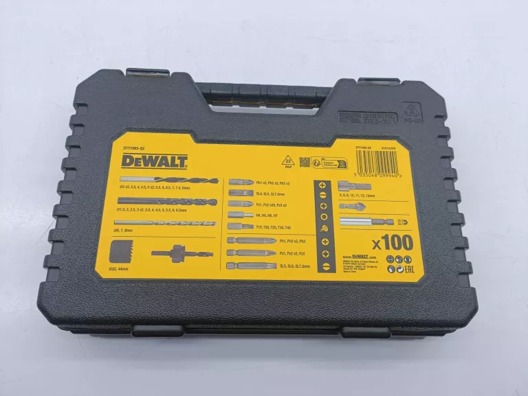 ZESTAW WIERTEŁ I BITÓW DEWALT 100 ELEMENTÓW DT71563-QZ