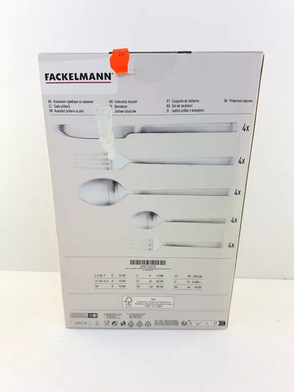 ZESTAW SZTUĆCÓW FACKELMANN 20SZT- MATOWE