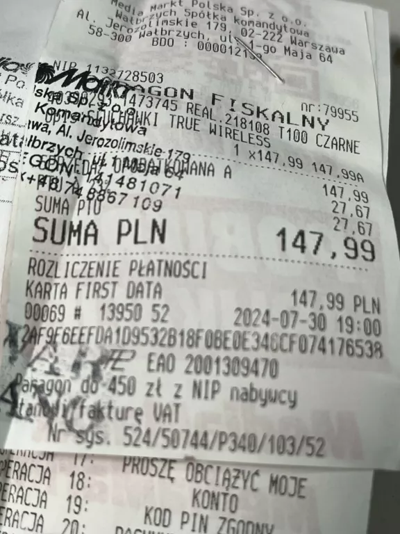 SŁUCHAWKI BT REALME T100 KUPIONE W 2024-07 BARDZO DOBRY STAN