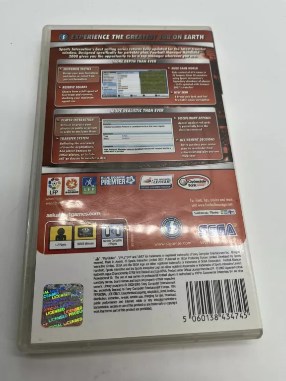 GRA PSP FOOTBALL MANAGER HANDHELD 2008