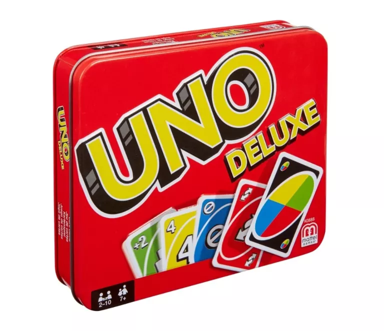 GRA KARCIANA UNO DELUXE METALOWE PUDEŁKO MATTEL WERSJA DELUXE