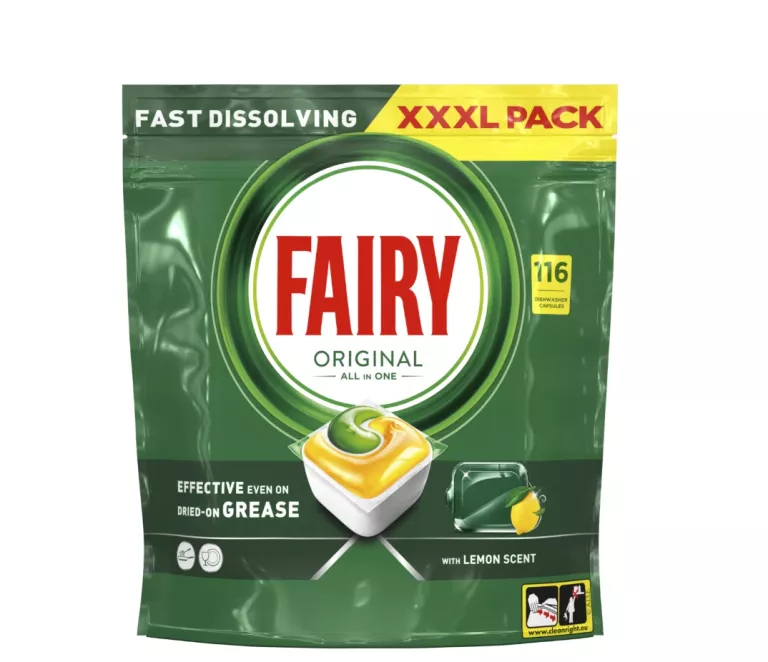 FAIRY ORIGINAL ALL IN ONE KAPSUŁKI DO ZMYWARKI CYTRYNA 116 SZT.