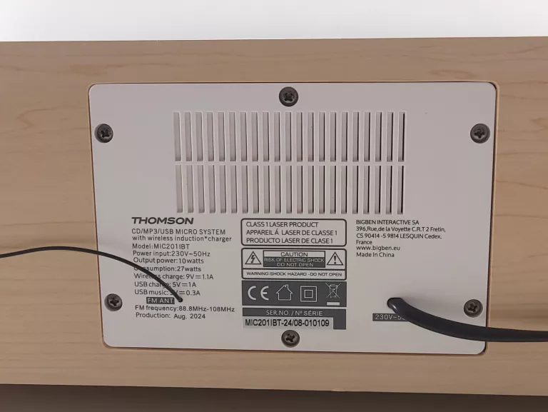 WIEŻA STEREO THOMSON MIC201BT KOMPLET