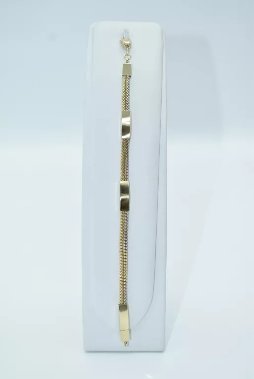 ZŁOTA BRANSOLETKA BLASZKI [585] 9,46G 20,5CM / 5MM
