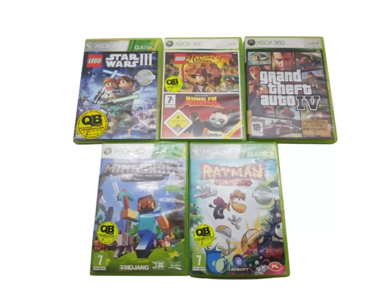 KONSOLA XBOX 360 320GB + PAD + 4 GRY