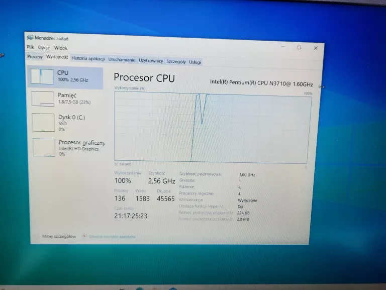 LAPTOP LAPTOP HP 15-BS0XX + TORBA ZASILACZ