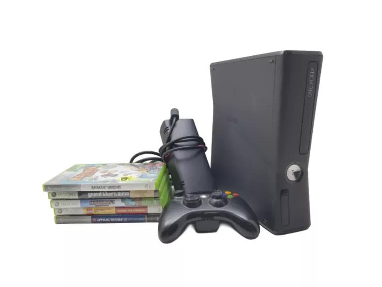 KONSOLA XBOX 360 320GB + PAD + 4 GRY