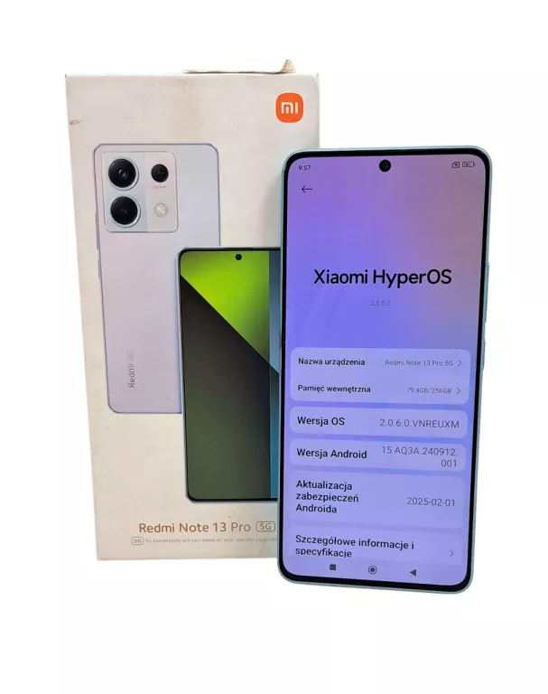 SMARTFON XIAOMI REDMI NOTE 13 PRO 5G 8 GB / 256 GB 5G 6,67"NIEBIESKI