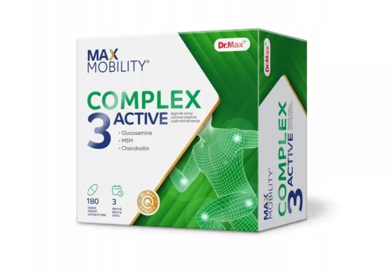 DR. MAX MAX MOBILITY 3 ACTIVE 180 TABLETEK SUPLEMENT DIETY GLUKOZAMINA