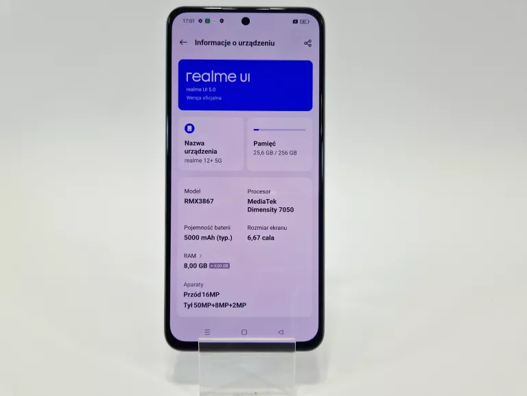 SMARTFON REALME 12+ 5G 8 GB/256 GB 5G PIONEER GREEN