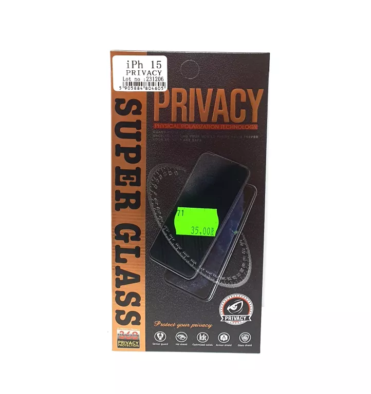 SZKŁO PRIVACY DO TELEFONU APPLE IPHONE 15