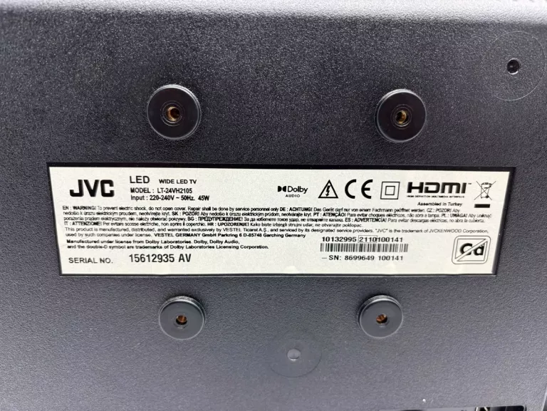 TELEWIZOR JVC LT24VH4300 + PILOT PUD 24" DVB-T2
