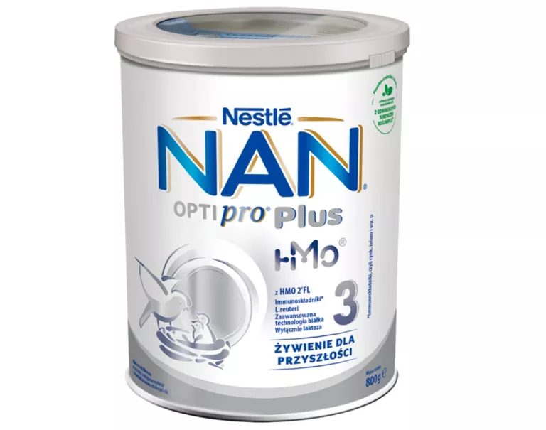 NAN OPTIPRO PLUS 3 HMO MLEKO MODYFIKOWANE NASTĘPNE DLA MAŁYCH DZIECI 800 G