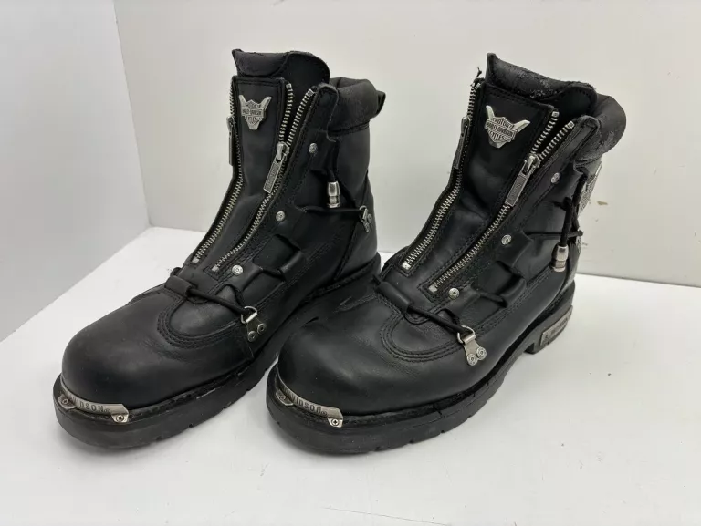MĘSKIE SKÓRZANE BUTY HARLEY DAVIDSON KLAMRA HAMULCOWA 91680 CZARNE 44R