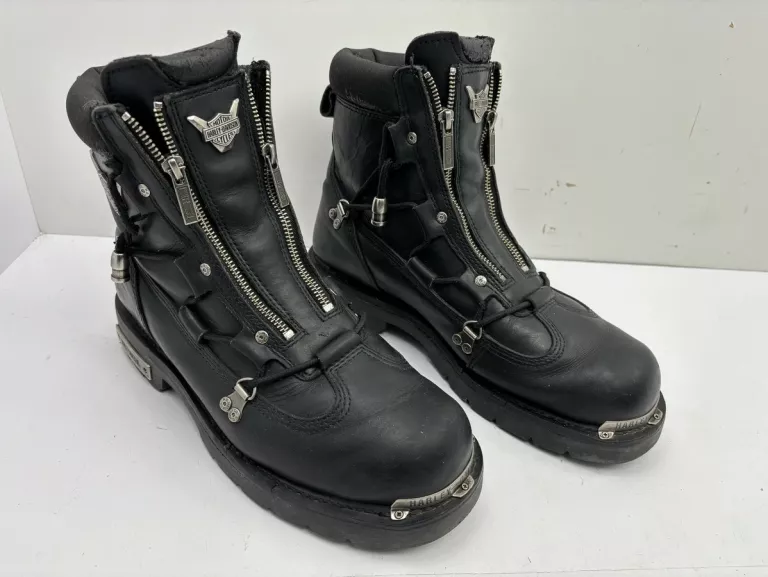 MĘSKIE SKÓRZANE BUTY HARLEY DAVIDSON KLAMRA HAMULCOWA 91680 CZARNE 44R