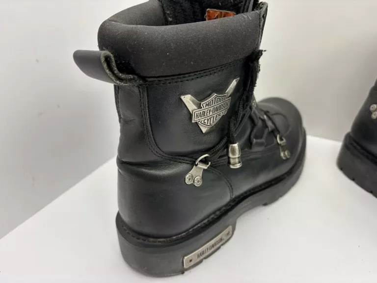 MĘSKIE SKÓRZANE BUTY HARLEY DAVIDSON KLAMRA HAMULCOWA 91680 CZARNE 44R