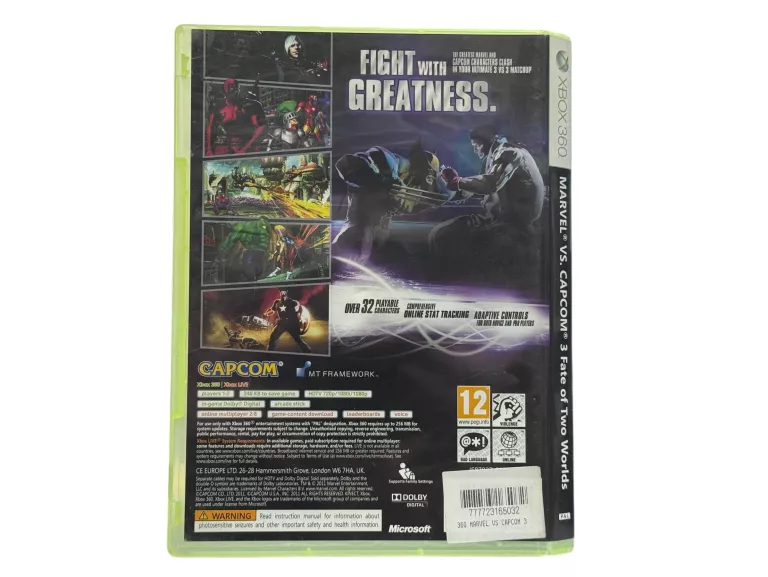 GRA NA XBOX 360 MARVEL VS CAPCOM 3 FATE OF TWO WORLDS