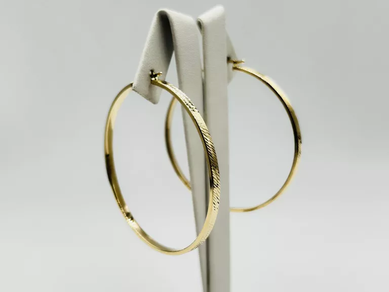 ZŁOTE KOLCZYKI KOŁA KÓŁKA 4,17 G PR.585 14K ŚR.5,4CM
