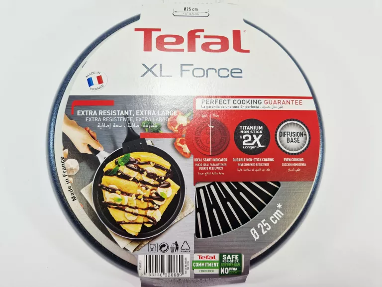 PATELNIA DO NALEŚNIKÓW TEFAL XL FORCE 25CM TYTAN GAZOWA