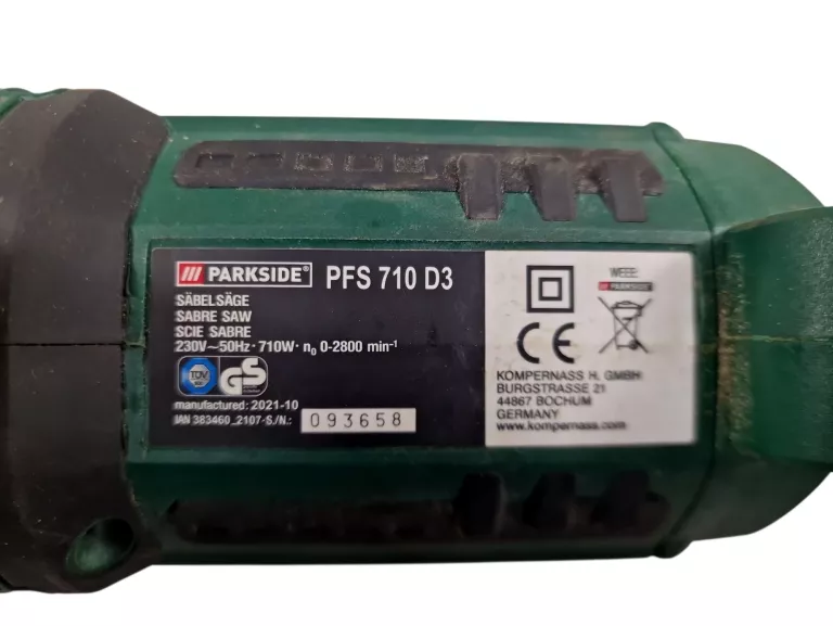 PIŁA SZABLASTA PARKSIDE PFS 710 D3