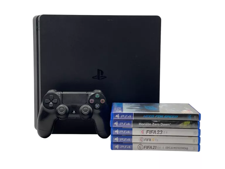 KONSOLA SONY PLAYSTATION 4 SLIM CUH-2016A 500GB PS4 + 1 X PAD + 5 X GRA
