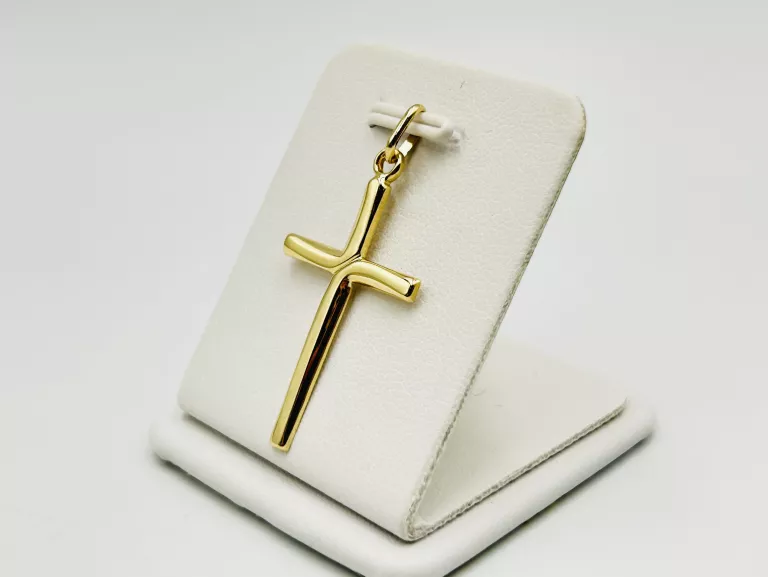 ZŁOTA ZAWIESZKA KRZYŻ KRZYŻYK 0,99 G PR.585 14K