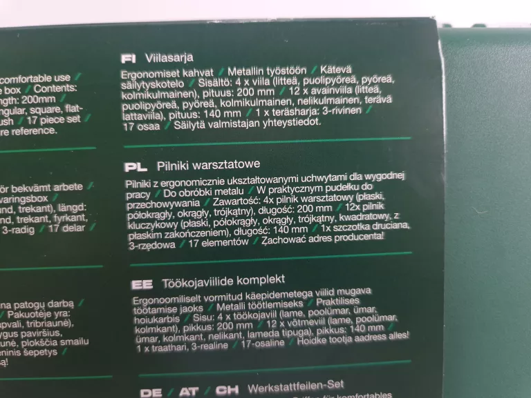 ZESTAW PILNIKÓW PARKSIDE 17 ELEMETÓW #STAN FABRYCZNY