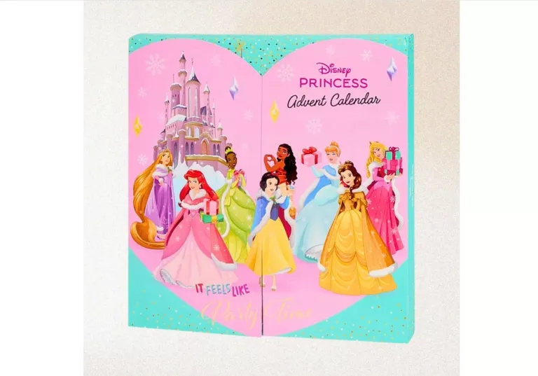 KALENDARZ ADWENTOWY DISNEY PRINCESS 24 KOSMETYKI STOJĄCY PROSTOKĄT