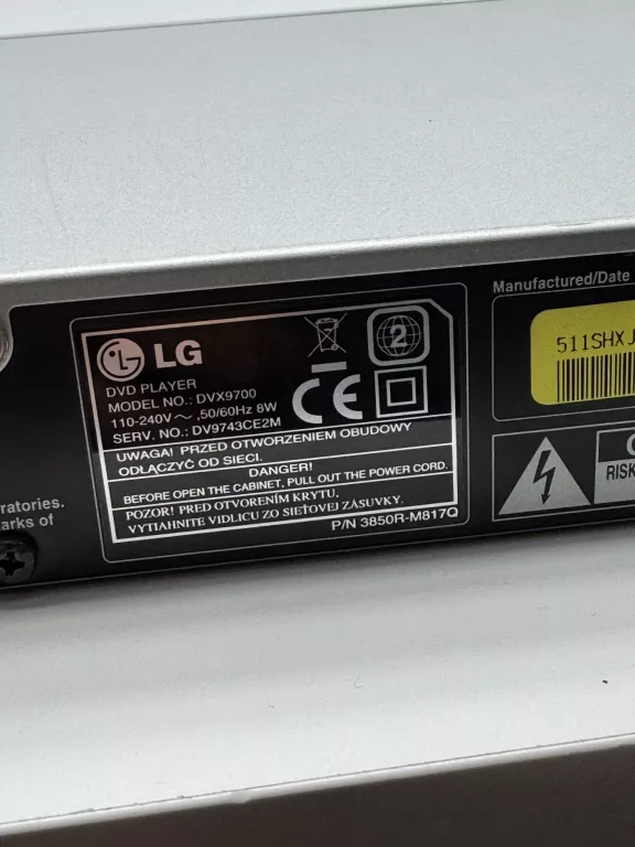 ODTWARZACZ DVD LG DVX9700 / PILOT /511SHXJ002874