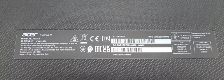 LAPTOP ACER EXTANSA 15 EX215-55-EP I5-1235U 8GB 512GB SSD WIN11H