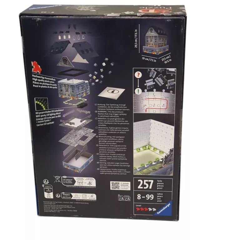 RAVENSBURGER PUZZLE 3D NAWIEDZONY DOM ŚWIECĄCY W CIEMNOŚCI 216 EL.