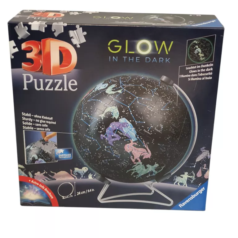 RAVENSBURGER PUZZLE 3D GLOBUS KONSTELACJE ŚWIECĄCY W CIEMNOŚCI ZIEMIA