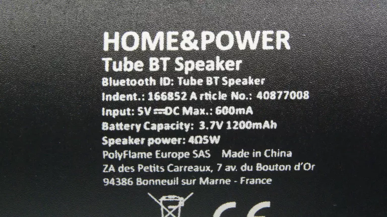 GŁOŚNIK BT HOME & POWER TUBE BT SPEAKER
