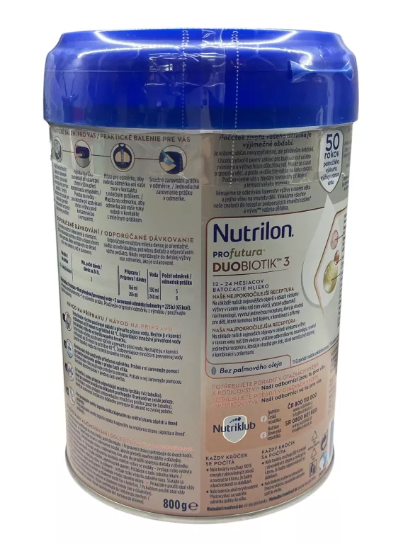 NUTRILON PROFUTURA DUOBIOTIK 3 MLEKO DLA NIEMOWLĄT 800G