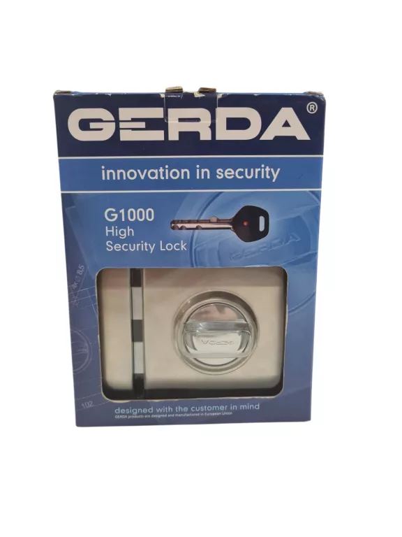 ZAMEK ZASUWA GERDA G1000 NIKIEL SATYNA ATEST KL 7