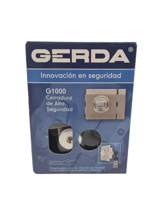 ZAMEK ZASUWA GERDA G1000 NIKIEL SATYNA ATEST KL 7