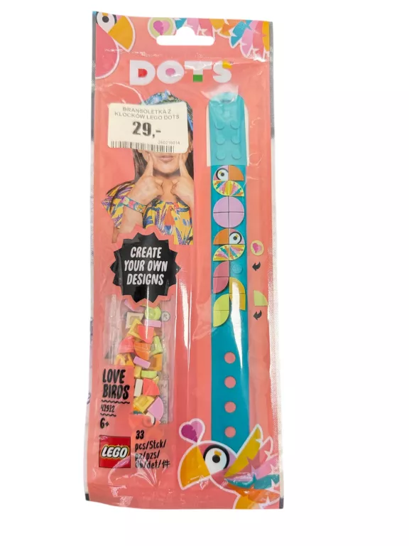 BRANSOLETKA Z KLOCKÓW LEGO DOTS RÓŻNE WZORY