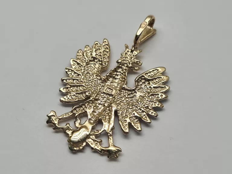 ZŁOTA ZAWIESZKA PIĘKNY ORZEŁ - POLSKIE GODŁO - 3,40G - 585