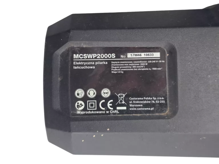 PIŁA PILARKA ELEKTRYCZNA MACALLISTER MCSWP2000S-2 2000W 40CM 3/8''