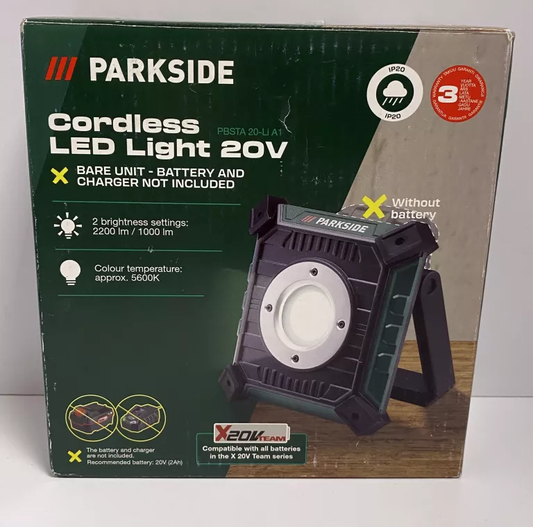 AKUMULATOROWY REFLEKTOR PARKSIDE PERFORMANCE PPBSTA 20-LI A1 LED 20 V