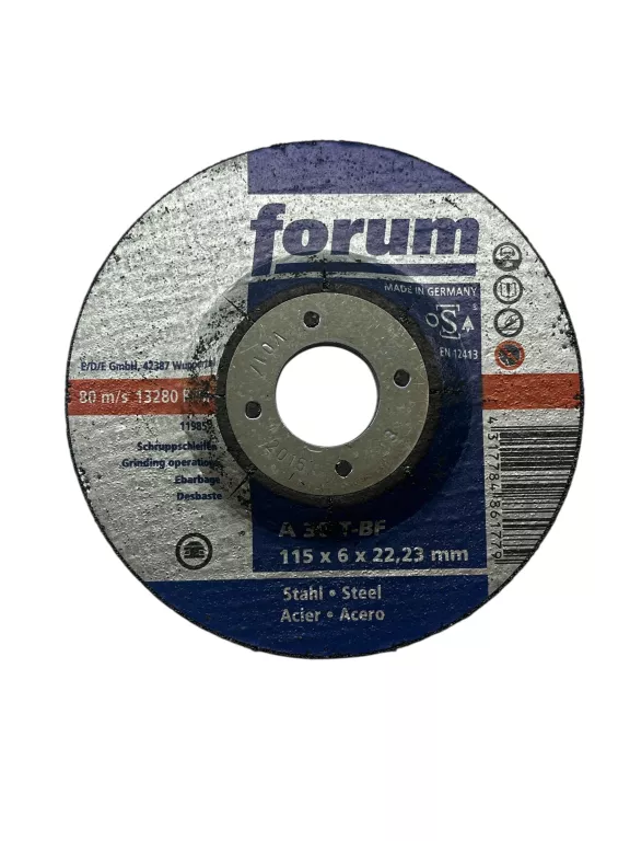 TARCZA ŚCIERNA POLERSKA FORUM, 115X6X22,23MM